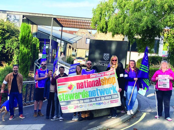Winchester Unison support staff strike