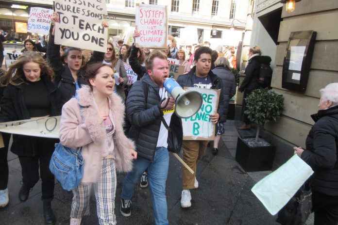 Youth protest. Photo: Elaine Brunskill