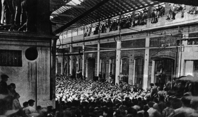 Turin factory occupation during the revolutionary general strike in 1922