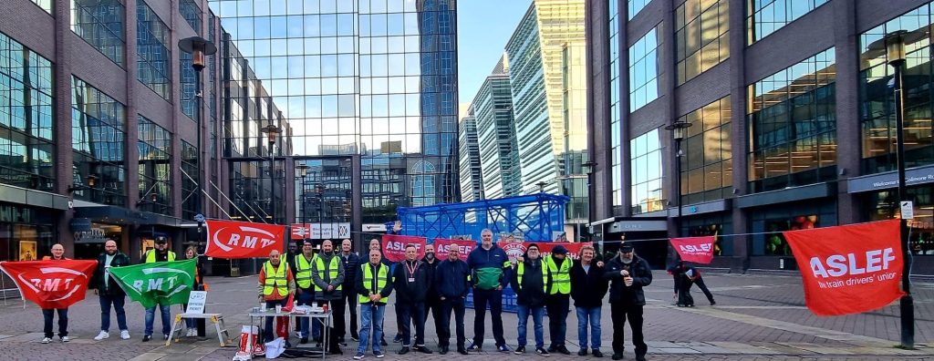 Birmingham Show Hill RMT and Aslef picket 1.10.22