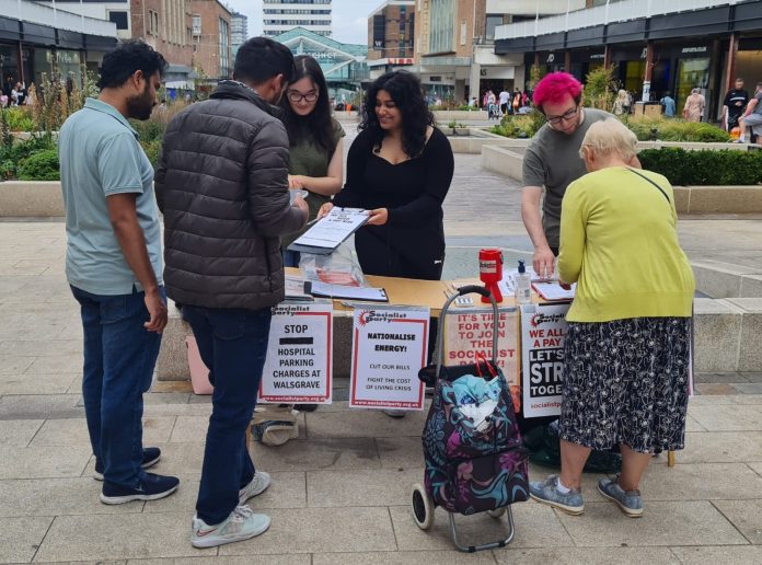 Coventry Socialist Party campaign stall