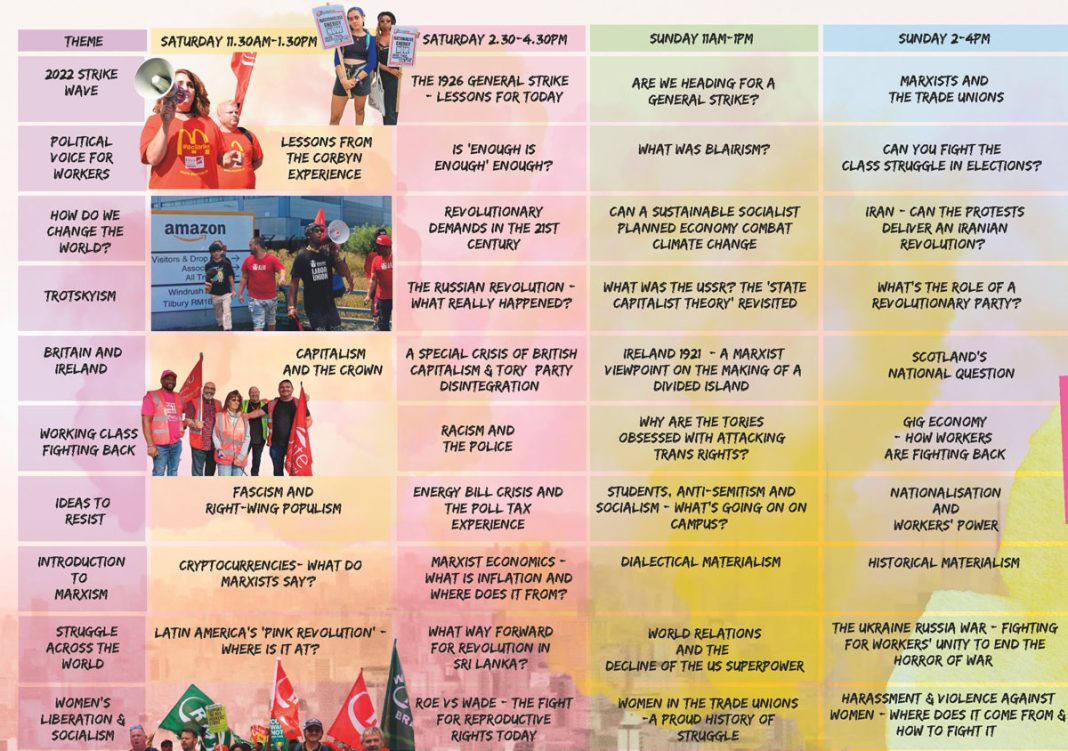 Come and discuss at Socialism 2022 - Socialist Party