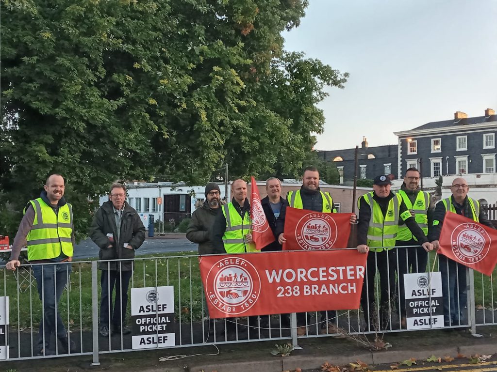 Worcester Aslef picket, 1.10.22