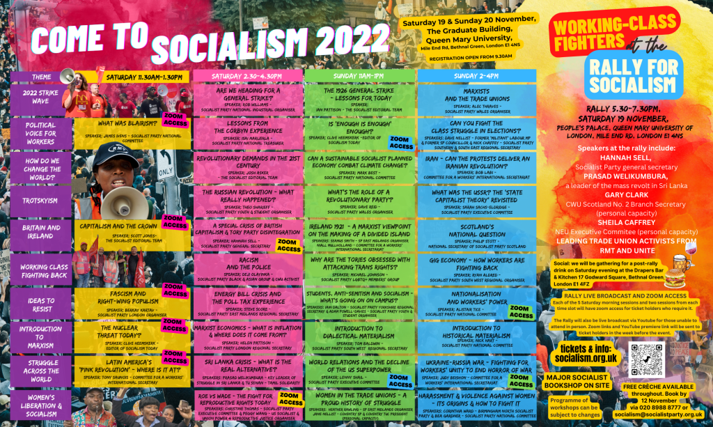 Socialism 2022 programme