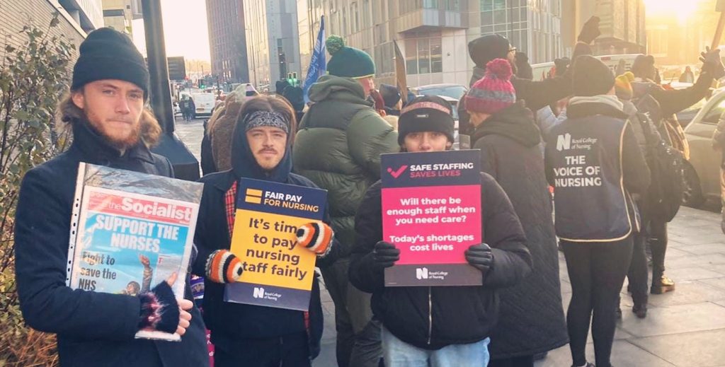 Royal Liverpool RCN strike. Photo: Socialist Party