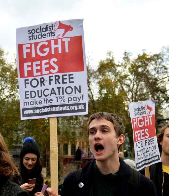 Free education protest. Photo: Mary Finch