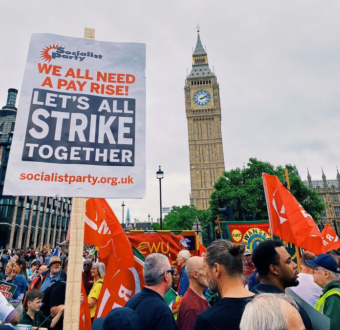 TUC demo 18 June 2022. Photo: Oxford Socialist Party