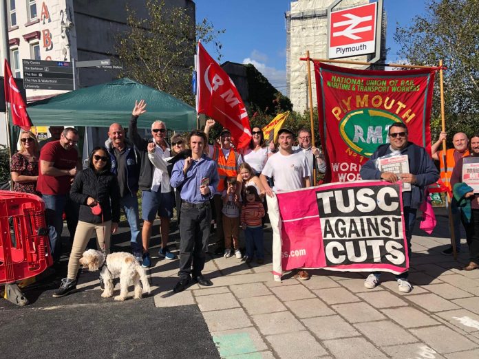 TUSC on the picket line in Plymouth. Photo: Duncan Moore