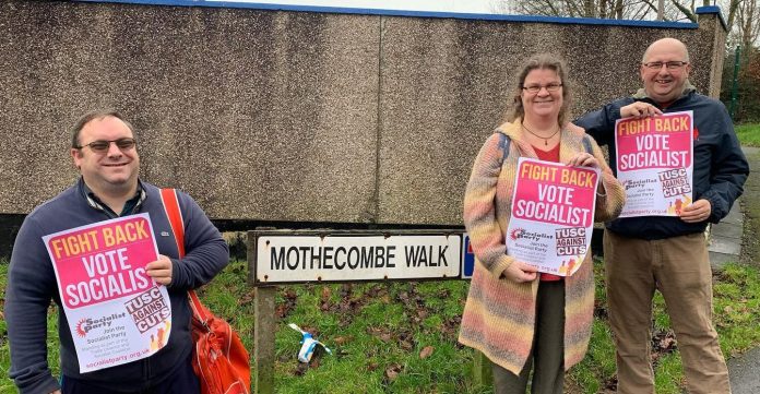 Plymouth TUSC campaigners in Moor View. Photo: Plymouth TUSC