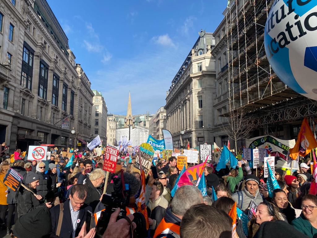 Marching in London, 1.2.23