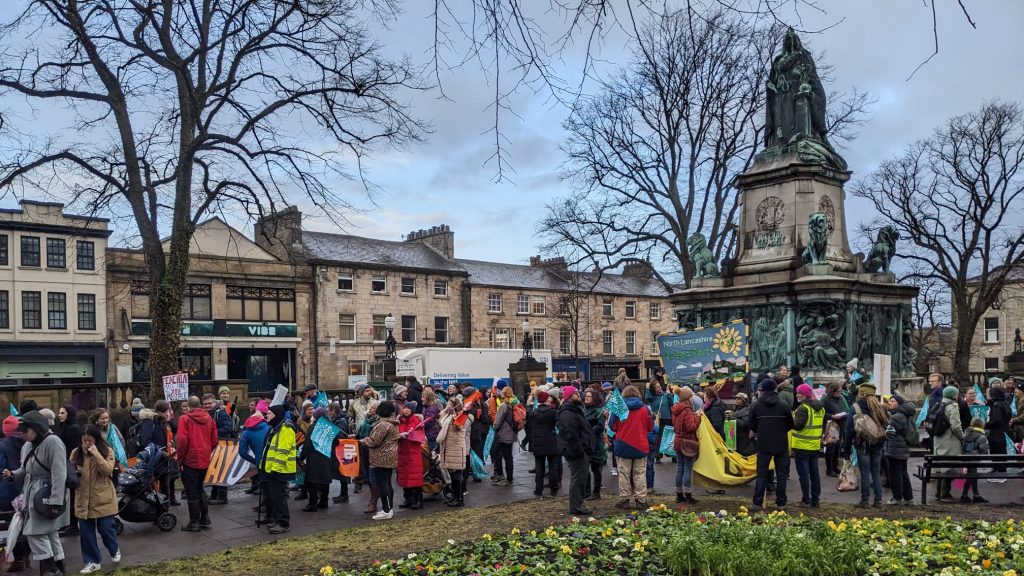 Marching in Lancaster. 1.2.23. Photo by Martin Powell Davies