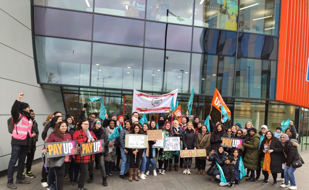 NEU rally in Slough, 1.2.23. Photo from Neil Adams