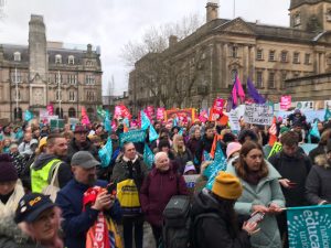 Rally in Preston, 1.2.23, photo from Oisin