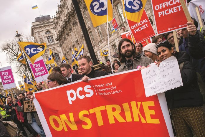 PCS on Feb 1 strike. Photo: Paul Mattsson