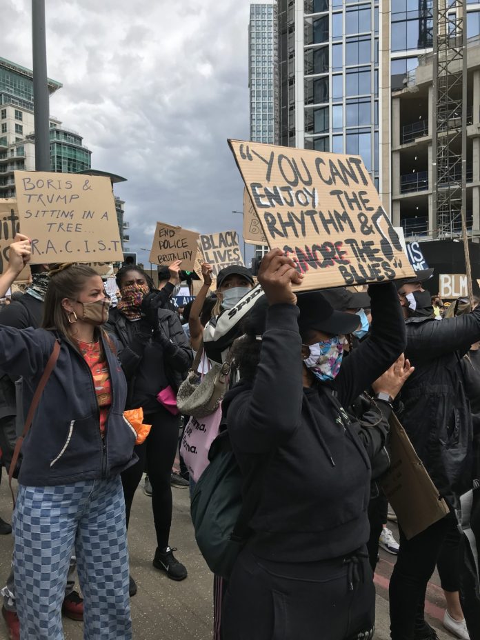 Black Lives Matter protest in London in 2020. Photo: Judy Beishon