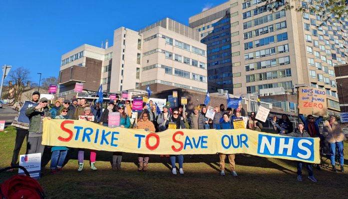 Sheffield 6 February strike Photo: Alistair Tice