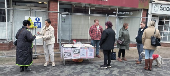 Bromsgrove Stall to support the NHS. Photo: Brum SP