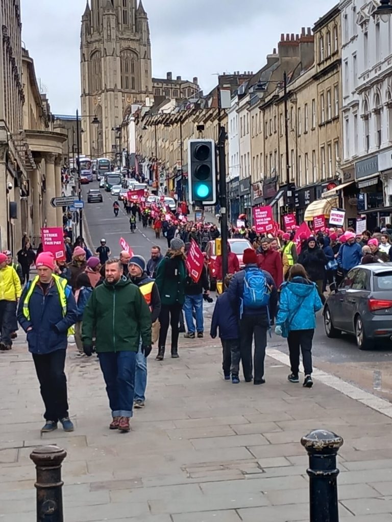 Strike rally in Bristol. Photo: Tom Baldwin