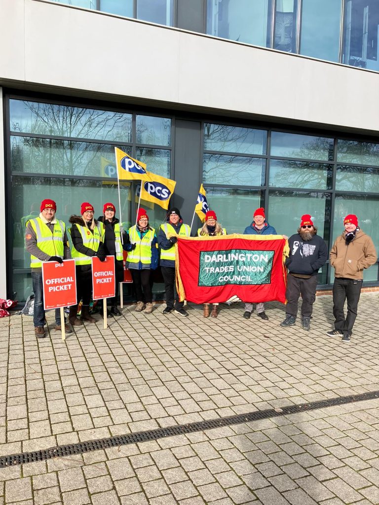PCS strike in Darlington. Photo: Alan Docherty