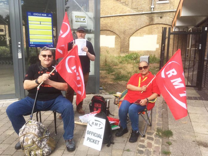 RMT strike Edmonton Green. Photo: Ian Pattison