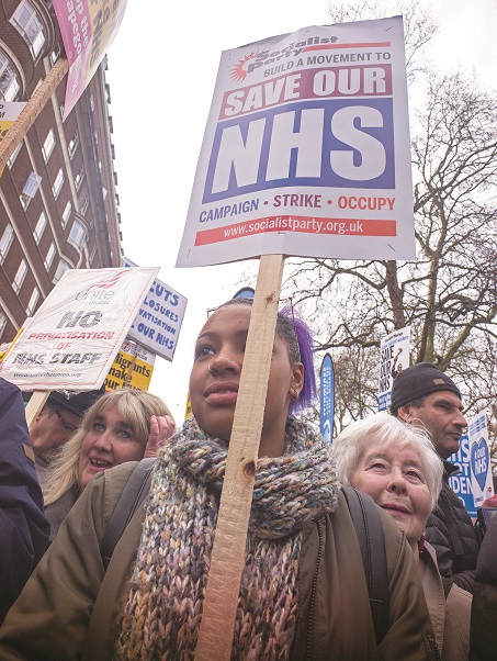 NHS protest. Photo: Paul Mattsson