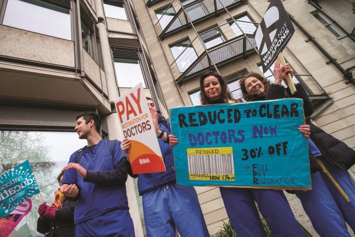 Striking Junior Doctors. Photo: Paul Mattsson