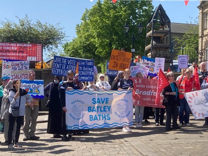 Save Batley Baths demo Photo: Roger Bradley