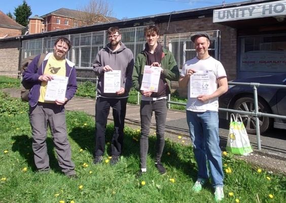 Worcester Socialist Party members campaigning for TUSC