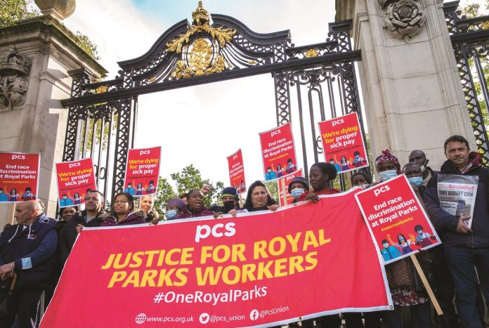 Royal Parks PCS picket Photo: Paul Mattsson
