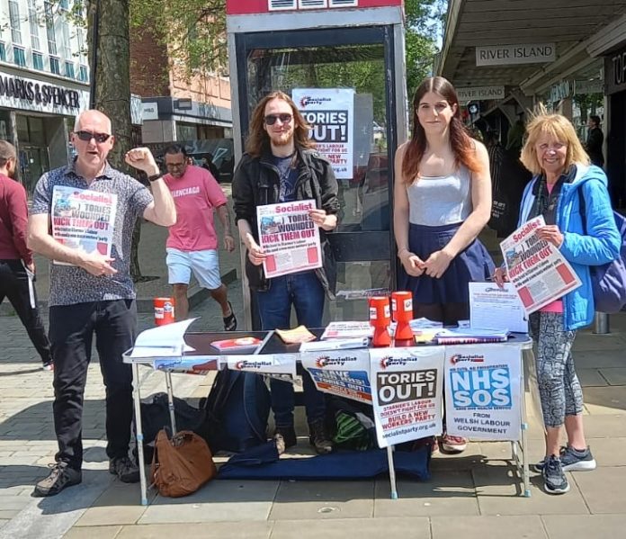 Swansea Socialist Party campaign stall