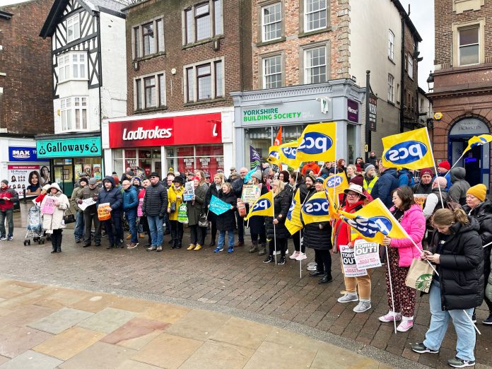 Wigan Strike demo. Photo: North West Socialist Party