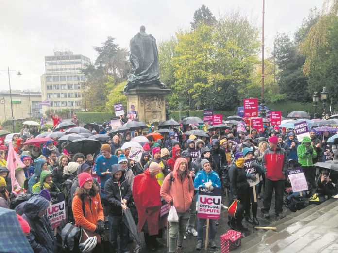 Bristol UCU strike rally. Photo: Bristol SP