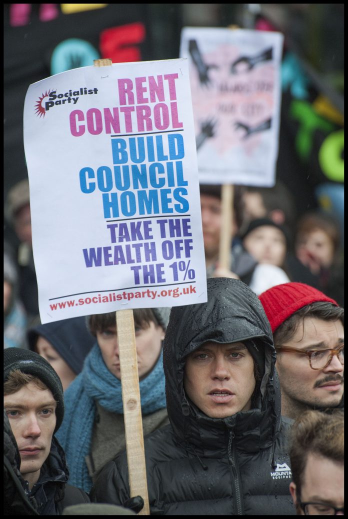 Housing protest. Photo: Paul Mattsson