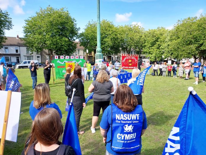 NASUWT strike in Swansea. Photo: Swansea Socialist Party