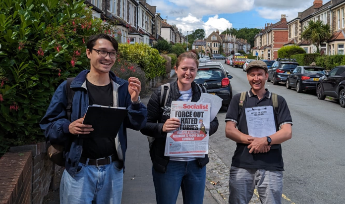 Socialist Party members campaigning in Bristol by-election