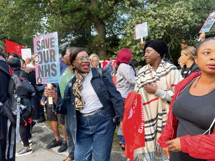 Barts Unite strikers. Photo: Paula Mitchell