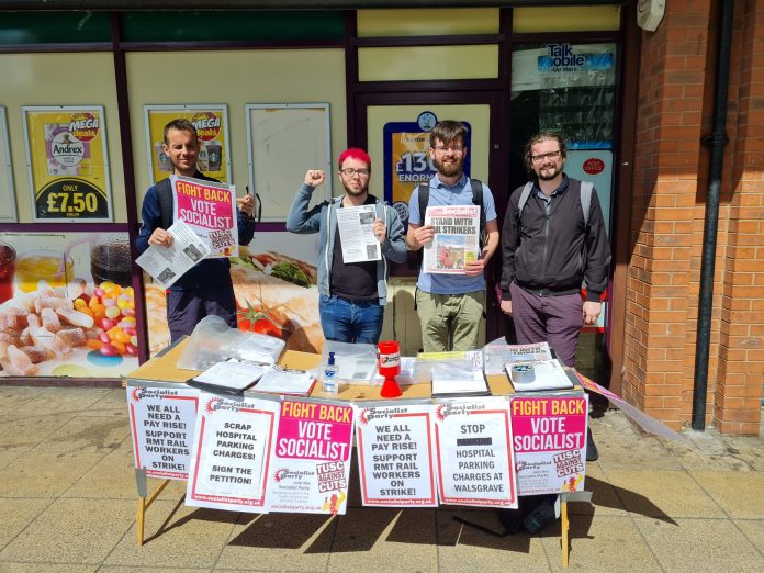 Socialist Party members campaigning during a previous election in Coventry