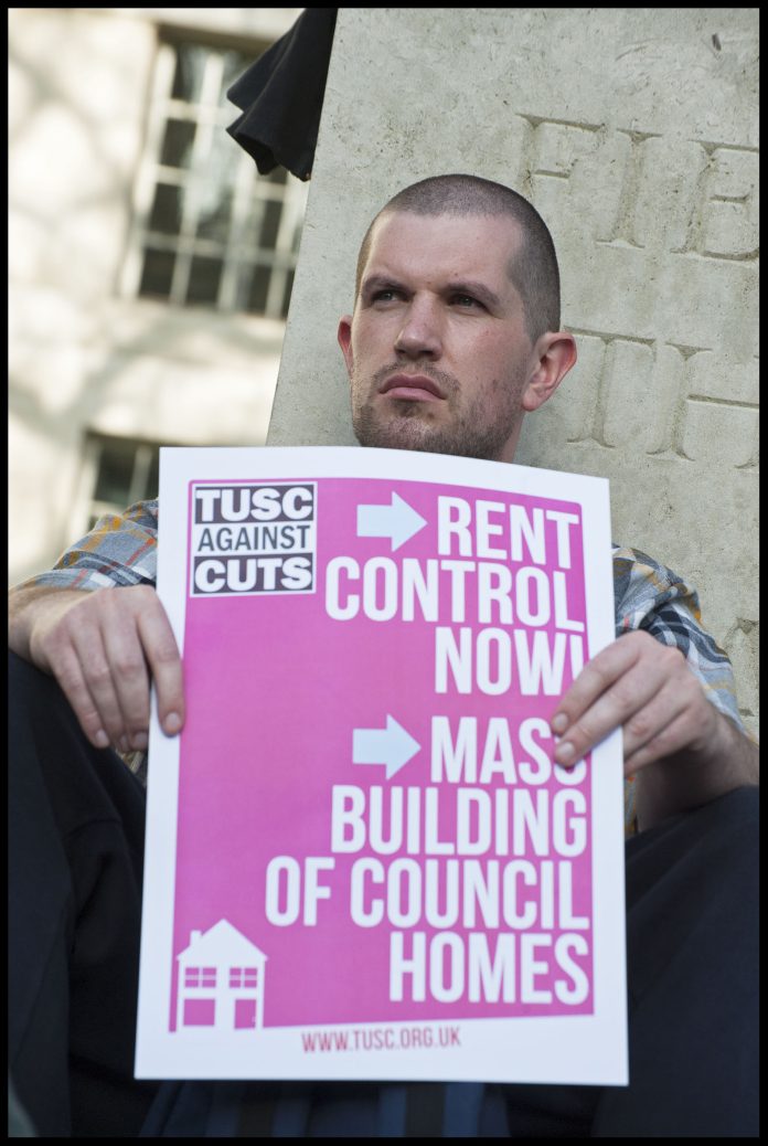 TUSC housing placard. Photo: Paul Mattsson