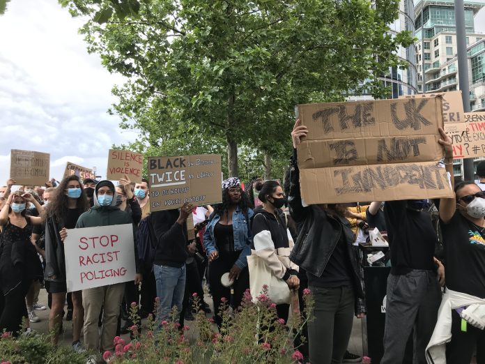 Black Lives Matter protest in 2020. Photo: Judy Beishon