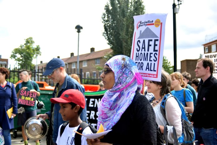 Newham housing march. Photo: London SP