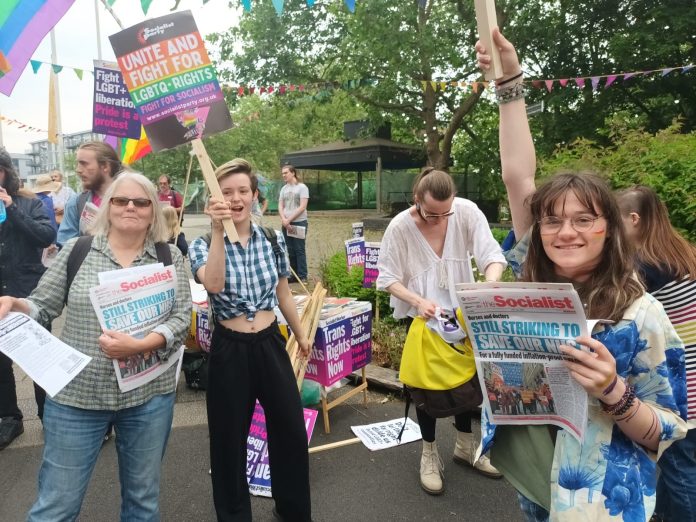 Swindon Socialist Party members including Eris (right) Photo: Scott Hunter