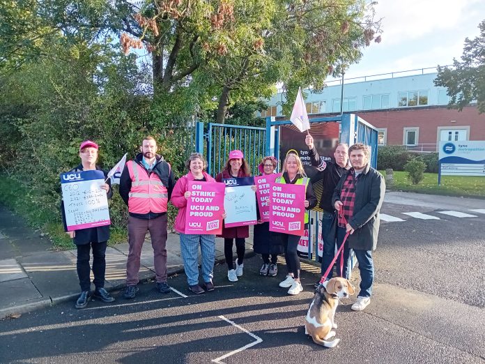 Tyneside Tyneside college strike. Photo: Peter Robson
