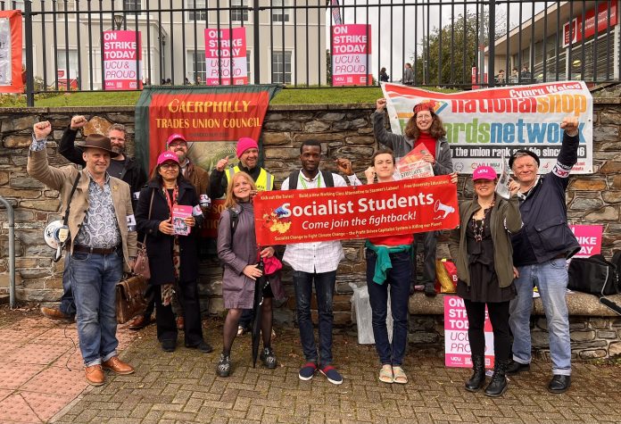 USW Trefforest Socialist Students. Photo: Caerphilly Socialist Party