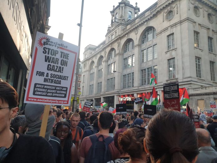 Socialist Party members were also at the London protest. Photo: Mark Best