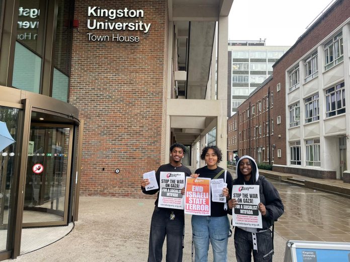 London Socialist Students campaigning at Kingston Uni