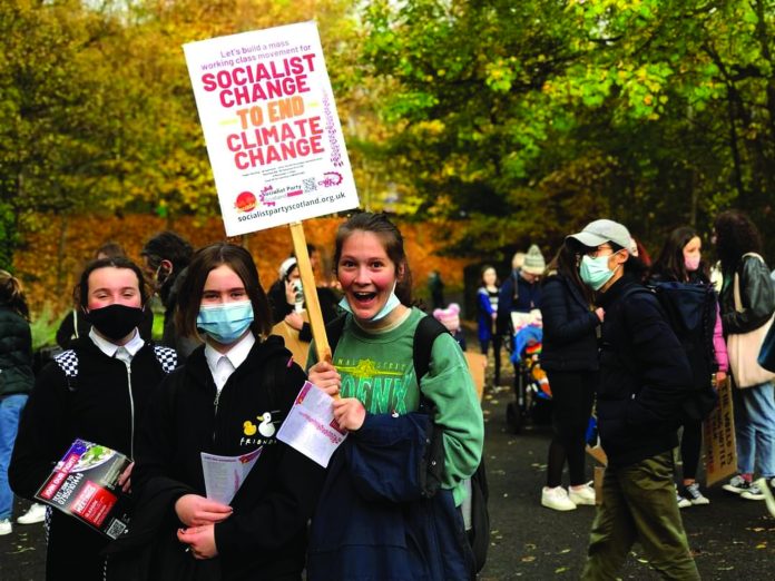 COP26 in Glasgow 2021. Photo: Socialist Party Scotland