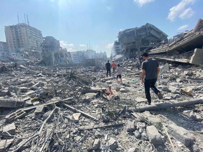 Damage in Gaza, October 2023. Photo: WAFA/CC