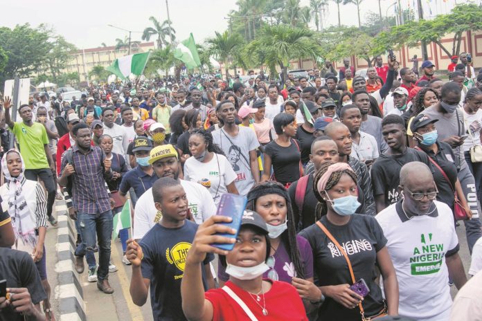 Protesters in Nigeria during a previous struggle. Photo: OludeleAdewalePhotography/CC