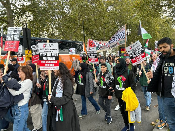 London protest against war on Gaza. Photo: Ian Pattison