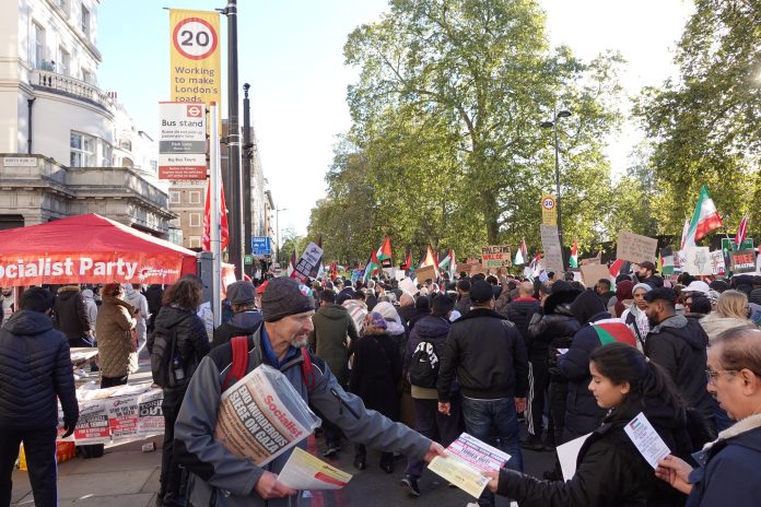 Socialist Party members at the demo. Photo: Essex SP